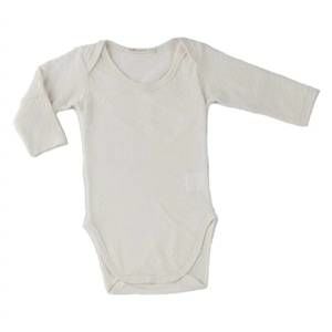 NEW TANE baby's pointelle onesie with handcovers in ecru